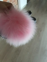 Fur Slippers Rainbow-Shoes Flip-Flops Slides Furry Fluffy Girls Kids Summer Children