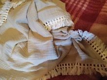Manta de algodón con borlas para bebé, cubierta para cochecito de bebé, manta de muselina para recién nacido, gasa para el baño, colcha de muselina