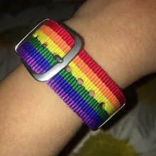 Pulseras bisexuales trenzadas para hombres y mujeres, pulseras trenzadas del orgullo de los homosexuales, del arco iris de Nepal, joyería de amistad