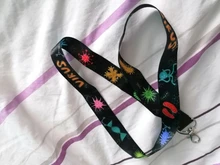 DZ1136-Correa de cuello para llaves, llavero para gimnasio, cuerda colgante, bricolaje