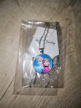 Invierno princesas Elas Anna regalo de vidrio redondo de cristal cabochon plata plateado/colgante de cristal collar de la joyería para regalo