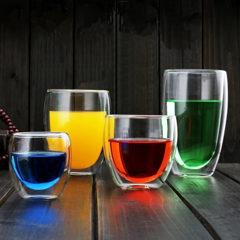 New 450ml/350ml/250ml/80ml Heat Resistant Double Wall Clear Glass Cup Tea Drinkware Cup Drink Health Regimen Mug Coffee Cup
New 450ml/350ml/250ml/80ml Heat Resistant Double Wall Clear Glass Cup Tea Drinkware Cup Drink Health Regimen Mug Coffee Cup