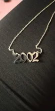 Collar de acero inoxidable con número de año para mujer y niña, Gargantilla con letras del 1987 al 2010, regalo de cumpleaños