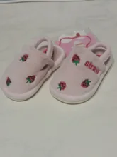 Zapatillas de abrigo de piel polar para niños y niñas, calzado informal antideslizante para interiores, con dibujo de fruta, otoño e invierno, 2020