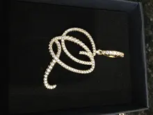 D & Z-collar con letras A-Z y circonita cúbica Iced Out, abalorio de Color dorado y plateado, estilo Hip Hop, Colgante para Nombre