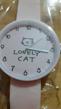 Reloj de cuarzo con dibujos animados para niños y niñas, pulsera de silicona de Color caramelo para estudiantes, reloj de moda para gato