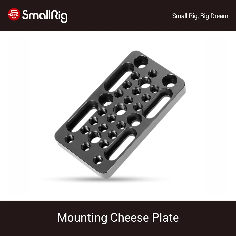 SmallRig Switching Cheese Plate Camera Mounting Plate With Threaded Holes for Cage/ Railblock /Dovetails/ Short Rods - 1598
SmallRig Switching Cheese Plate Camera Mounting Plate With Threaded Holes for Cage/ Railblock /Dovetails/ Short Rods - 1598