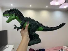 Dinosaurio tiranosaurio grande de 47cm para niños, modelo de Robot de dibujos animados, sonido eléctrico, juguete educativo para caminar