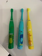 LSJHA-cepillo de dientes eléctrico sónico para niños, patrón de dibujos animados, limpieza médica, Oral, 3-13 años, cabezal de cepillo reemplazable
