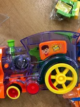 Juego de tren dominó para niños, con luz de sonido, automático, bloques de dominó coloridos, juego educativo DIY, juguete para regalo