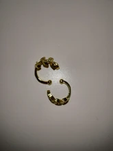 Pendiente de Clip de hoja de oro para mujer, sin perforación, Puck Rock, Vintage, de cristal, joyería, 1P