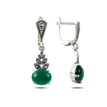 Silver 925 Sterling Marcasite & Natural Stone Earrings
Silver 925 Sterling Marcasite & Natural Stone Earrings