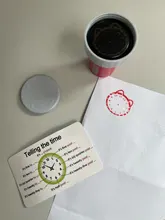 Herramientas de enseñanza para niños, sello de reloj de estilo múltiple para escuela primaria, 1 unidad