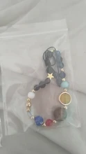 Pulsera ajustable con sistema Solar de piedra Natural, pulsera con cuentas de galaxia del universo, ocho planetas, regalo para novia