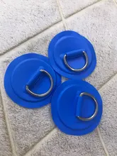 Parche de PVC para tabla de surf, con anillo en D de acero inoxidable, almohadilla de anillo redondo, cuerda elástica de 5M, 6 uds.