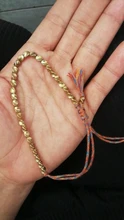 Pulsera de cobre tibetano hecha a mano para mujer y hombre, cadena de cuerda ajustable, pulseras trenzadas de Color dorado, joyería Vintage Bohemia, regalo