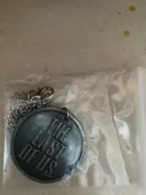 Collar de luciérnaga con logotipo letras para hombre y mujer, colgante Retro de The Last Of Us 2, joyería de juego caliente para hombres y mujeres