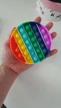 Arco Iris de empuje de Pops Fidget sensorial Juguetes Para Autisim necesidades especiales Anti-estrés juego de alivio de estrés blandita Pop Fidget Juguetes | Juguetes Fidget | Fidget Juguetes