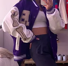 LACIBLE-Chaquetas de bloque de Color de retales para hombre, abrigos de béisbol Unisex, estilo Hip Hop, Fury Bone, Harajuku, chaqueta Bomber de calle, 2020SS