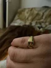 Anillo con iniciales de moda para mujer, sortija abierta con 26 letras de Color dorado, joyería de boda, regalo de cumpleaños