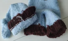 Traje de punto de ganchillo para bebé recién nacido bonito, accesorios para fotografía, sombrero de bebé, accesorios de foto para recién nacidos, bonito atuendo de 0 a 3M
