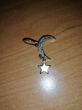 Pendientes con Clip de estrella de diamantes de imitación para mujer, joyería coreana sencilla, bisutería sin perforación