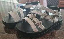 Sandalias con diamantes de imitación para niñas, zapatos informales con dibujos animados, de cuero suave, para verano, para chicas adolescentes
