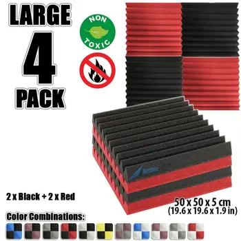 Arrowzoom 4 pcs 19.6" x 19.6" x 1.9" Color Combination Wedge Tile Studio Sound Absorbing Panel Acoustic Foam Treatment
Arrowzoom 4 pcs 19.6" x 19.6" x 1.9" Color Combination Wedge Tile Studio Sound Absorbing Panel Acoustic Foam Treatment
