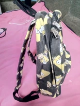 Mochila de lona con estampado de dibujos animados para chicas adolescentes, morral escolar de lona con estampado de dibujos animados, informal, de hombro, de viaje