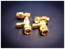 2 unids/lote SMA a SMA conector 90 grados ángulo recto SMA adaptador macho a hembra para WIFI antena/FPV RF conector