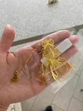 Marcapáginas de Metal con forma de hoja de loto, marcapáginas de estilo chino, papelería creativa, regalo de vacaciones, suministros escolares y de oficina