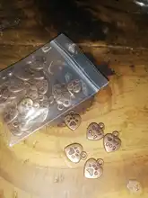 WYSIWYG-amuleto de pata de perro colgante de 13x10mm con diseño de pata de perro, colgante con estampado de pata de perro, 20 piezas