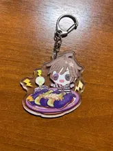 LLavero de acrílico con forma de V para hombre y mujer, llavero con colgante de juego, llavero para niños, joyería