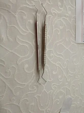 Cuchara para limpieza Dental, herramienta para cuidado bucal, con cavidades, carios, Compos, doble extremo, de acero inoxidable