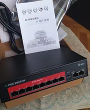 MISECU-Conmutador POE de red para sistema inalámbrico de cámara AP/CCTV, interruptor de 48V con 4/8 puertos, 10/100 Mbps, Ethernet y IEEE 802.3 af/at para cámara IP