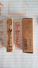 Sello de notas de planta para álbum de recortes, sellos de goma madera para álbum de recortes, papelería, sello estándar