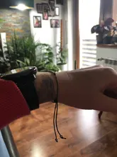 Pulsera de cadena negra ajustable con cuentas de código Morse hecha a mano, letras I Love You, Charm creativo de cartón, joyería para enamorados