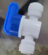 Válvula de bola de cierre de tubo OD, Conector de montaje rápido para acuario, filtro de agua RO, sistema de ósmosis inversa, 1/4 , 6,35mm