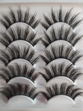 Pestañas postizas hechas a mano 3D, pelo suave de visón, extensión de pestañas postizas, maquillaje largo Natural, 5 pares, suministros de herramientas