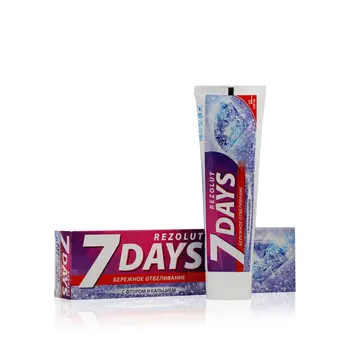 Toothpaste 7 days "gentle whitening" 100 ml
Toothpaste 7 days "gentle whitening" 100 ml