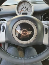 Pegatina de anillo de cristal para decoración de volante de coche, para Mini Cooper R55 R56 R60 Styling