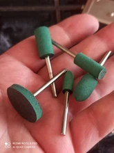 Cabezal de molienda de punto montado de goma para acabado de molde, pulidor giratorio, herramientas de molienda de goma, 5 uds., herramientas de cabezales