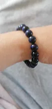 . De alta calidad azul Buda Ojo de Tigre brazaletes con piedras naturales cuentas elasticidad de la cuerda de los hombres pulsera de las mujeres