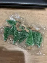 Mini árbol de Navidad de 4,5 CM, adornos navideños para el hogar, casa de pueblo escarchado, Papá Noel, para nieve, suministros de Año Nuevo, 12 Uds., 2021