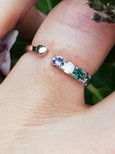 LEKANI-anillo de compromiso ajustable abierto para mujer, de Plata de Ley 925, anillo de corazón, joyería fina, cristal de Swarovski