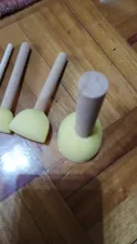 Chico brocha de esponja para pintura, pintura Original con mango de madera, Graffiti, juguete temprano, suministros de arte DIY, regalos, 4 unidades