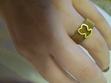 Anillo de Color dorado de acero inoxidable, joyería de moda, chapado de calidad superior, 1 Uds., precio de fábrica, venta al por mayor