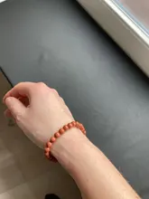 Pulseras elásticas de arena Oro Natural para hombre y mujer, de 6/8/10mm, joyería