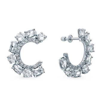Silver earrings with cubic zirconia sunlight sample 925 
Silver earrings with cubic zirconia sunlight sample 925