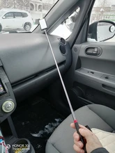 Cuadrado espejo plegable Universal del endoscopio defecto coche de detección de herramienta con luz LED 2 Espejo de inspección de 360 grados de rotación de la herramienta